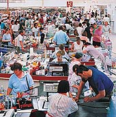 Crowd in the supermarket